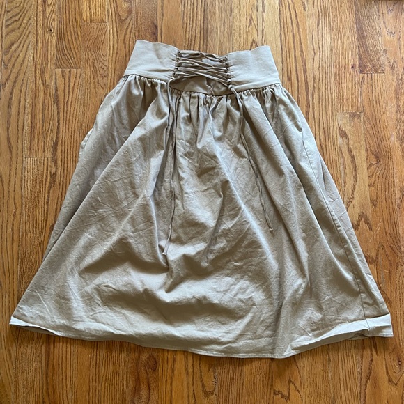Zara skirt Knee length size medium tan corset - Picture 3 of 9